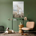 CLOUDS ABOVE GRASS Poster Vertical Autocolante