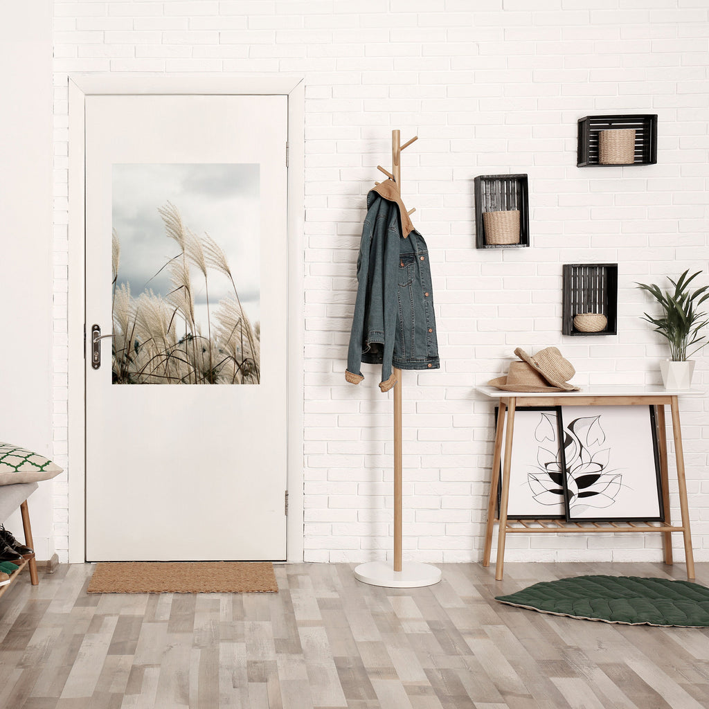 CLOUDS ABOVE GRASS Poster Vertical Autocolante