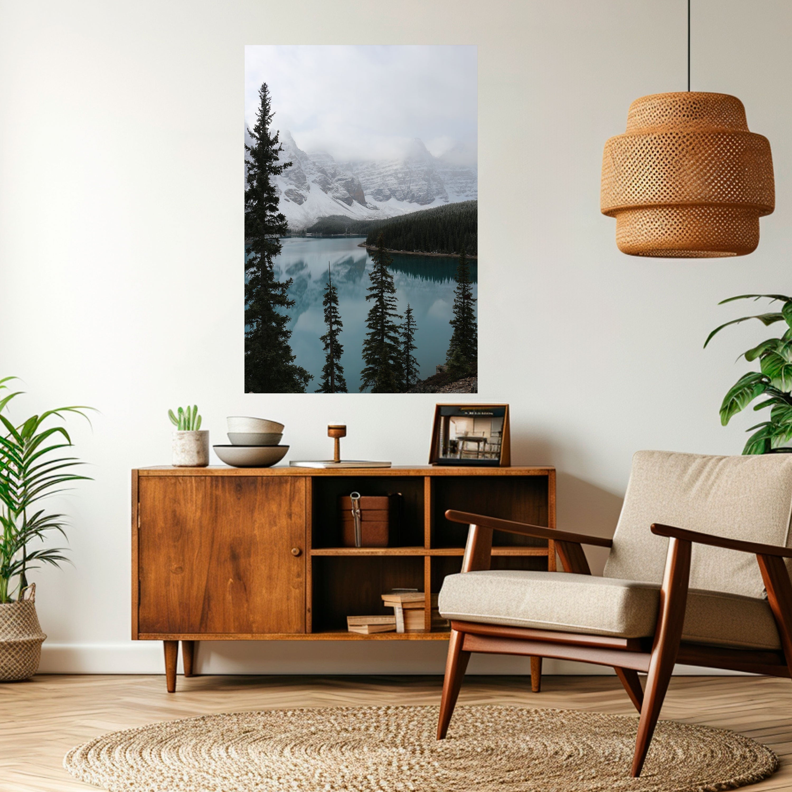 MISTY FOREST BOUNDARIES Peel and Stick Vertical Poster