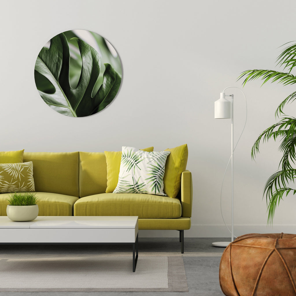 SHARP MONSTERA Quadro Redondo Decorativo