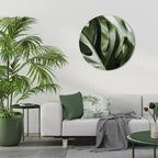 SHARP MONSTERA Quadro Redondo Decorativo