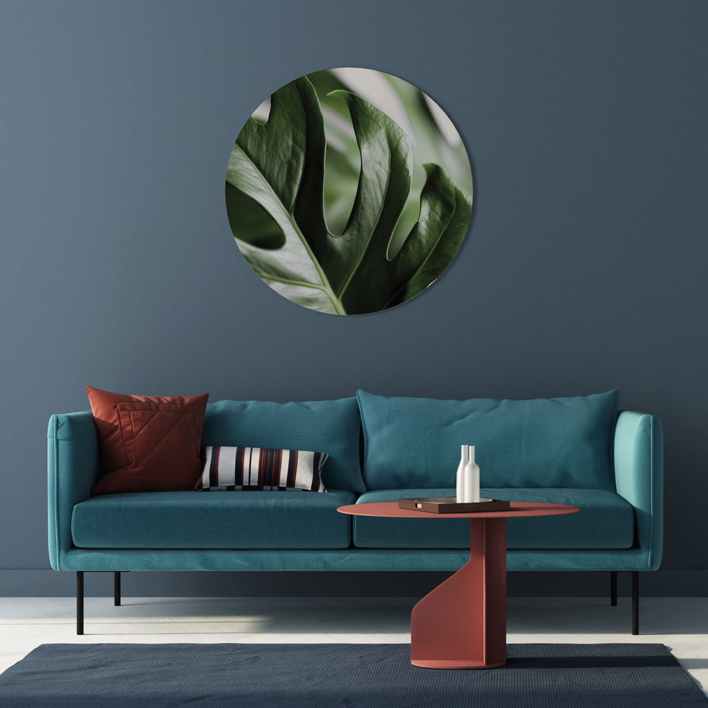 SHARP MONSTERA Quadro Redondo Decorativo