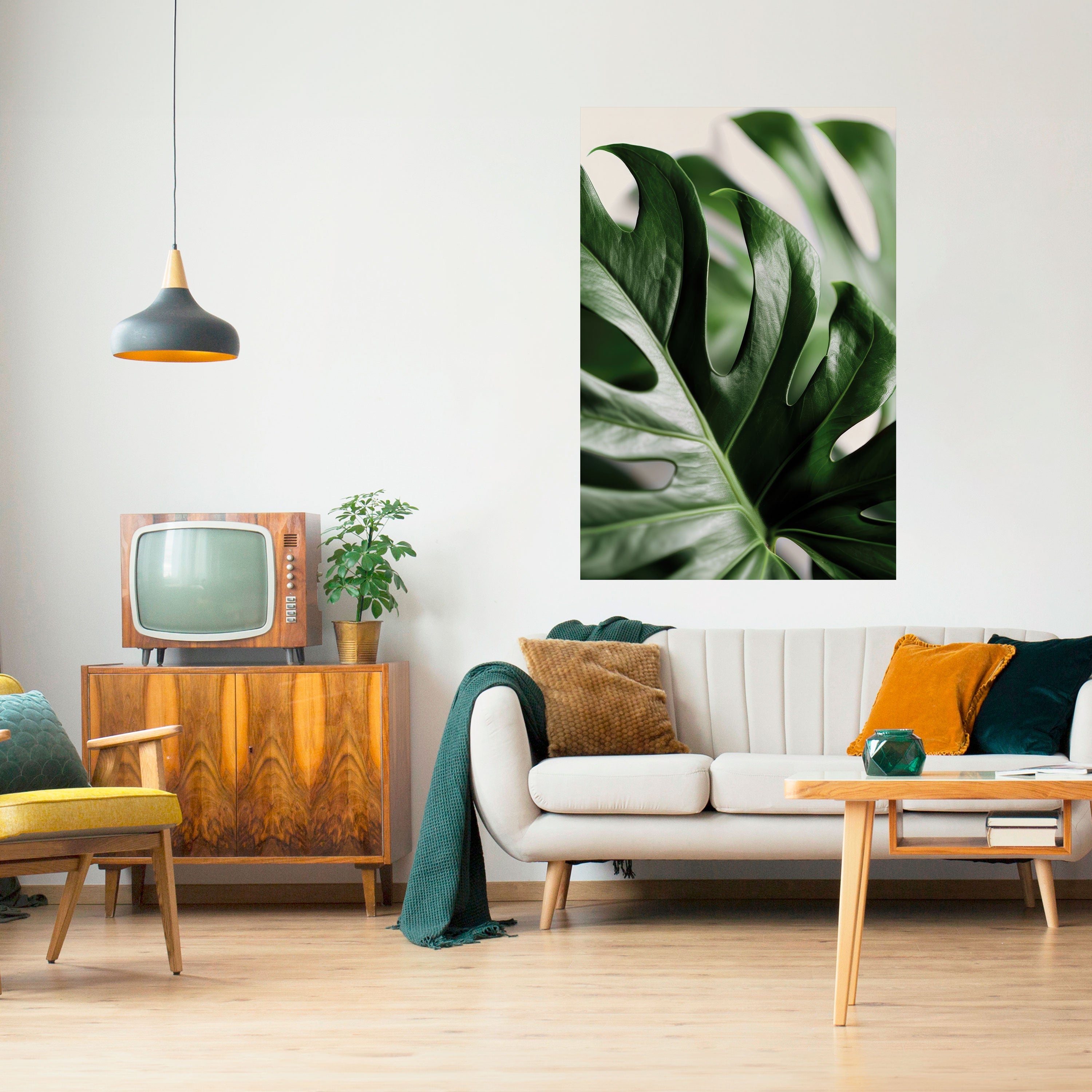SHARP MONSTERA Peel and Stick Vertical Poster
