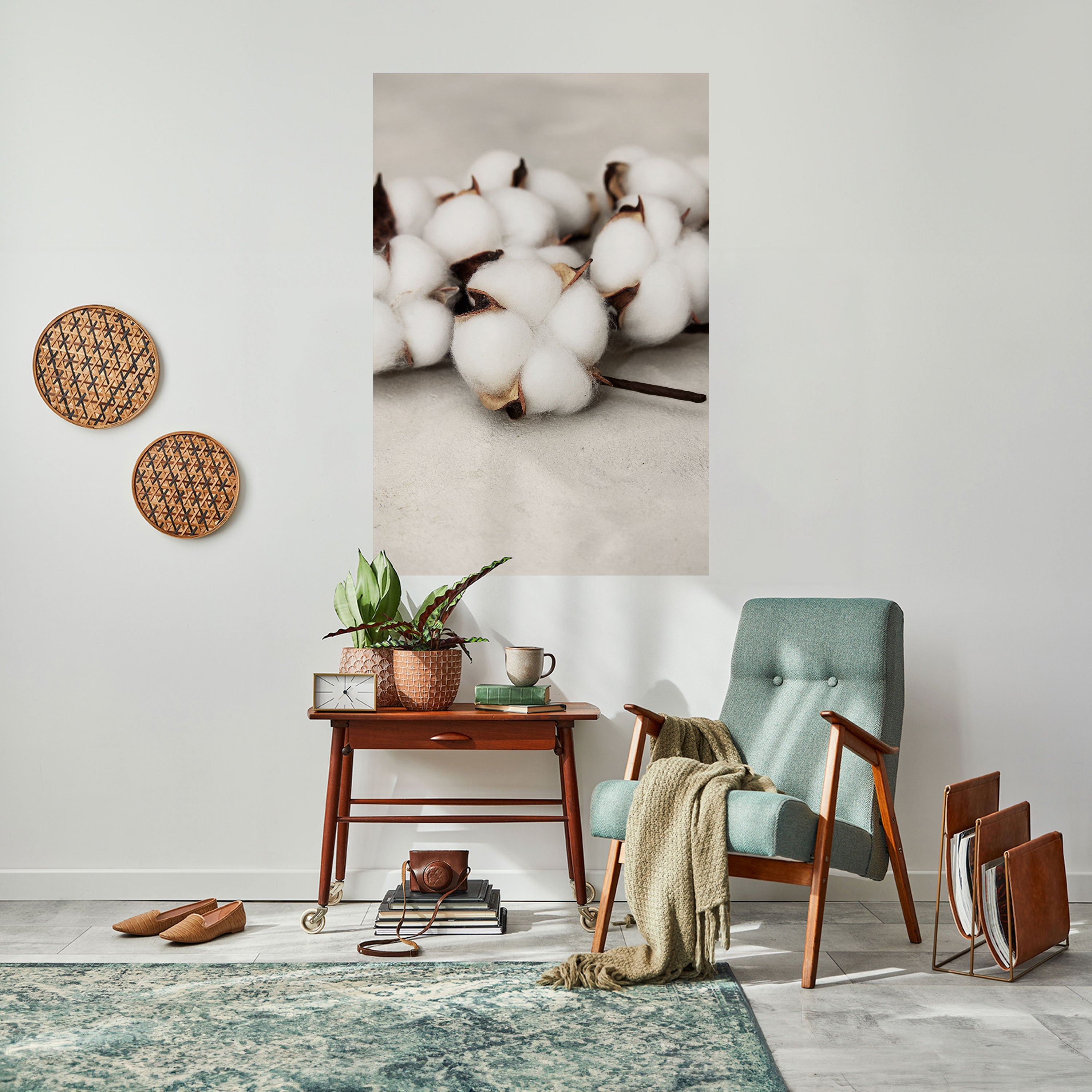 COTTON CLOUDS WHISPERS Peel and Stick Vertical Poster