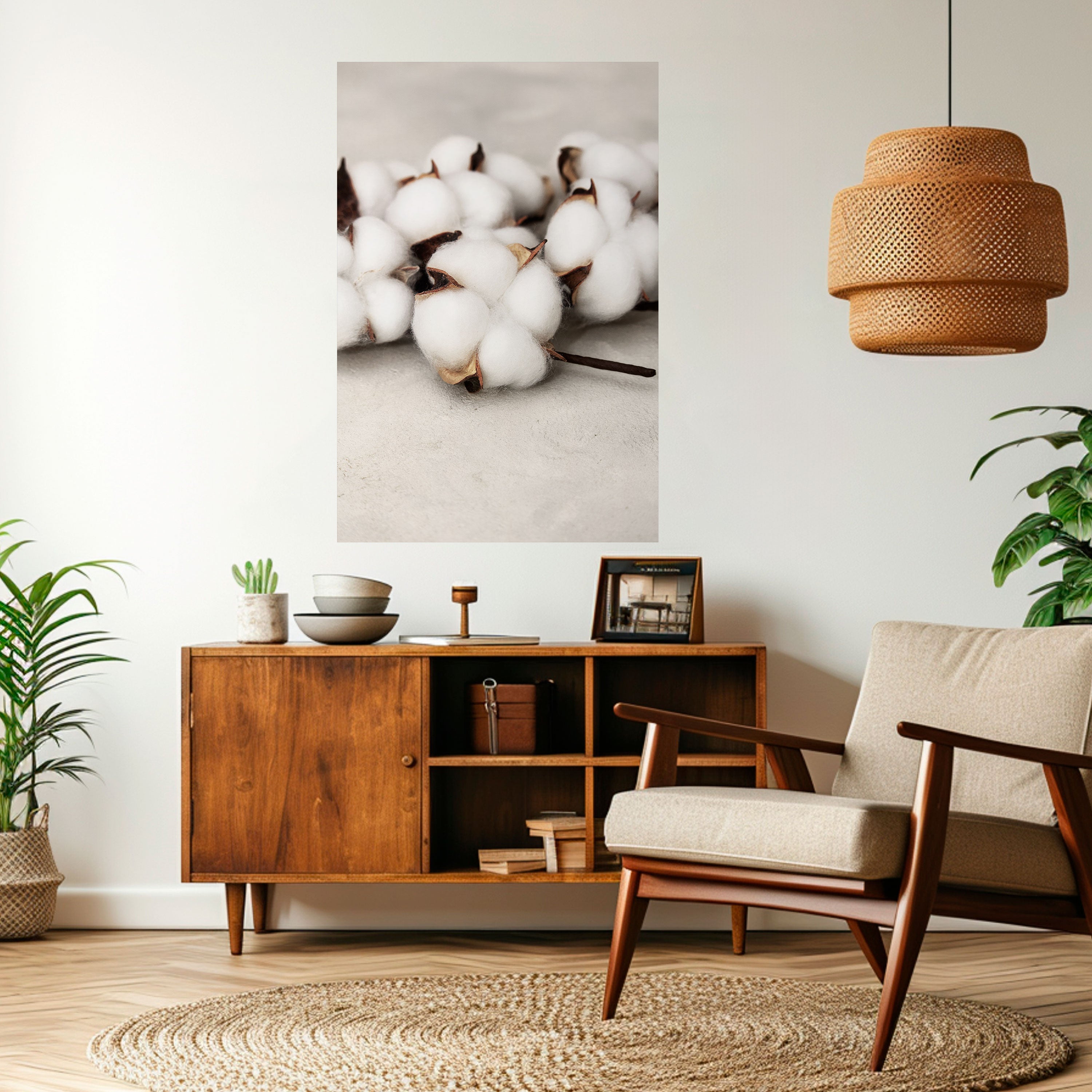 COTTON CLOUDS WHISPERS Peel and Stick Vertical Poster