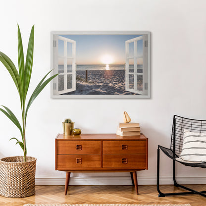 WINDOW OF CALM Horizontal Canvas Print