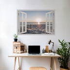 WINDOW OF CALM Peel and Stick Horizontal Poster