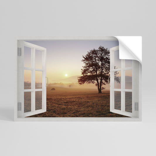OPENING TO DAWN Póster Autocolante Horizontal