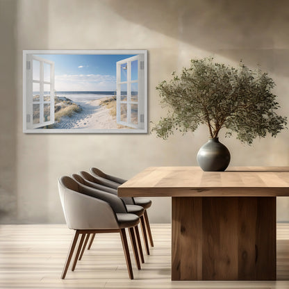 WINDOW TO WANDER Horizontal Canvas Print