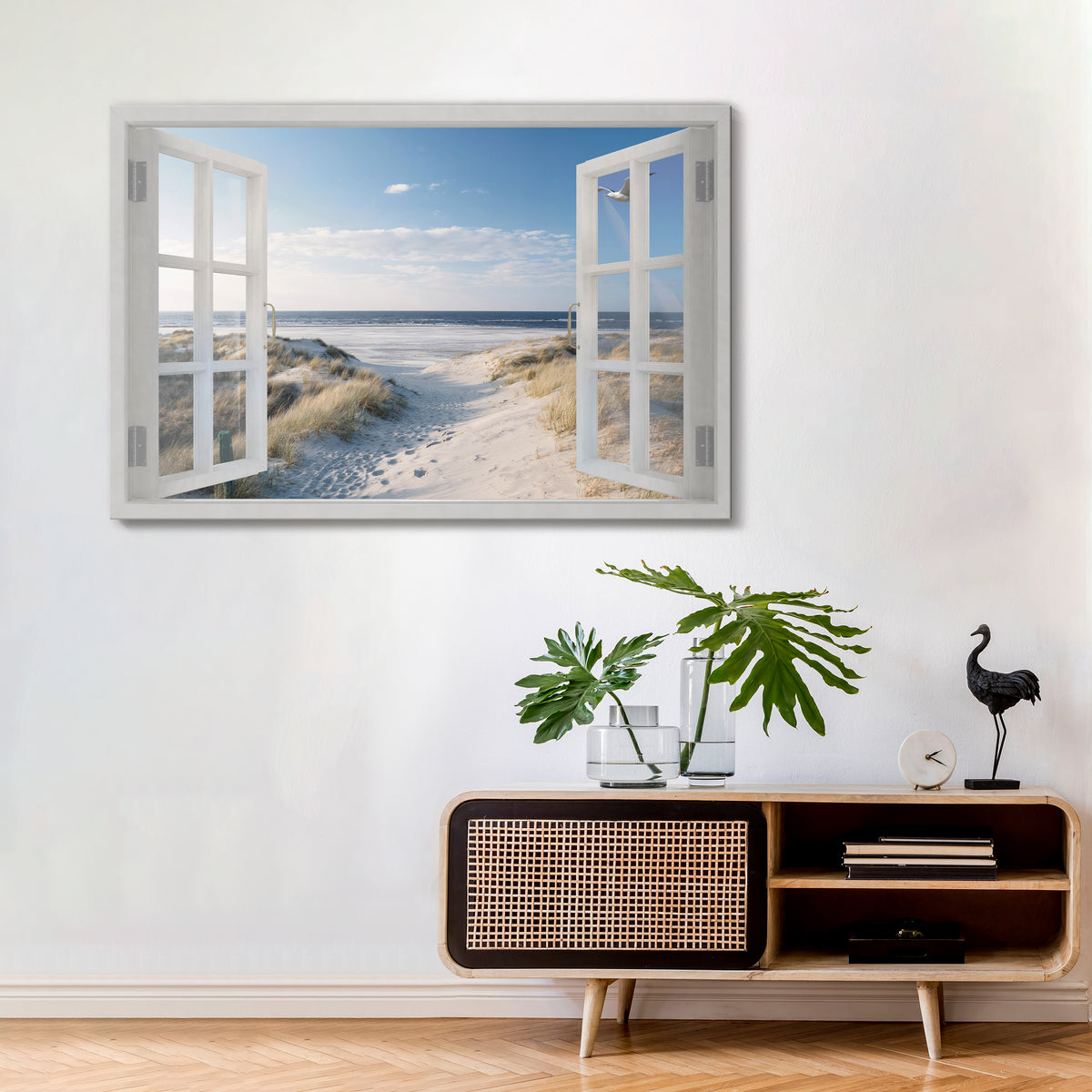 WINDOW TO WANDER Horizontal Canvas Print