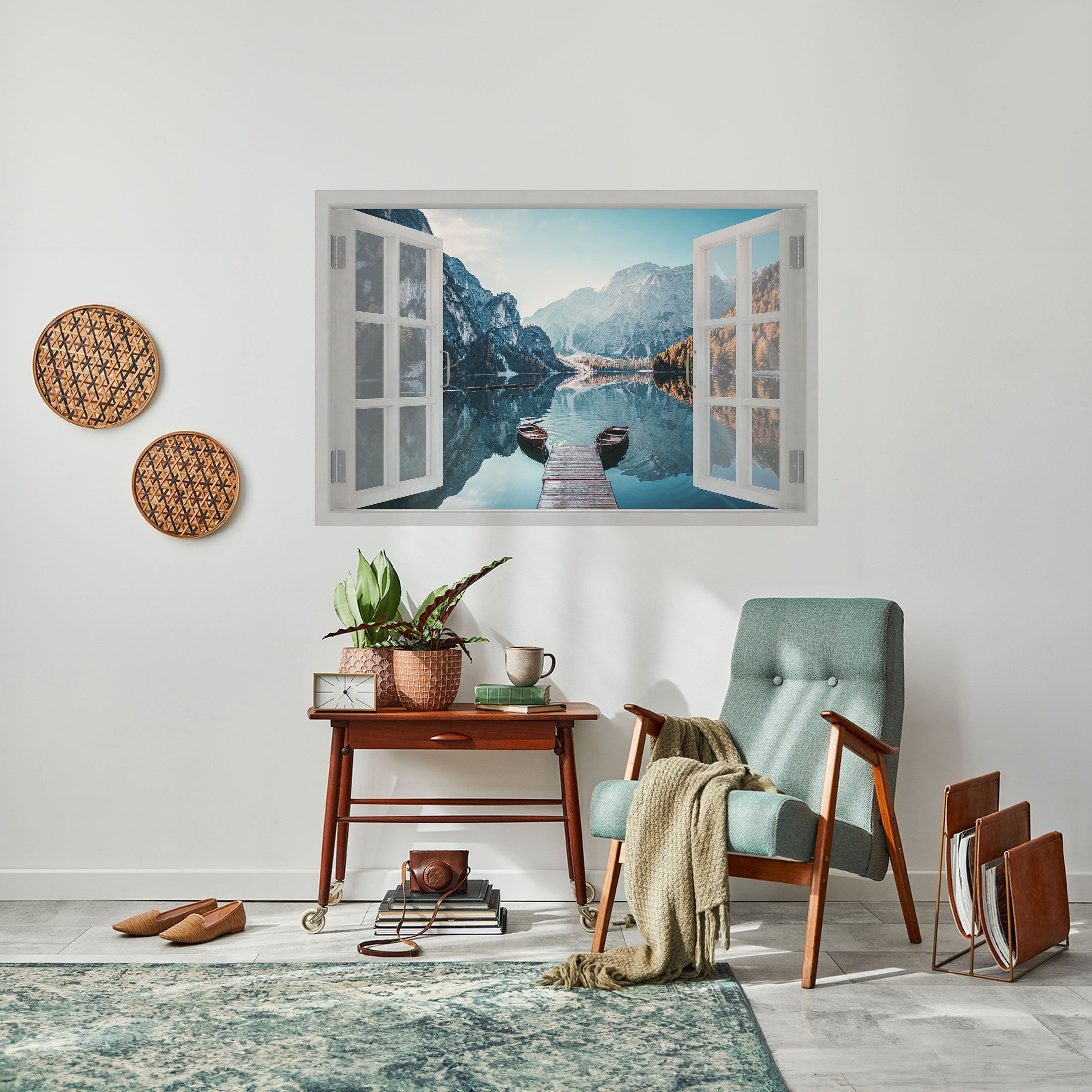 PEEK INTO PARADISE Peel and Stick Horizontal Poster