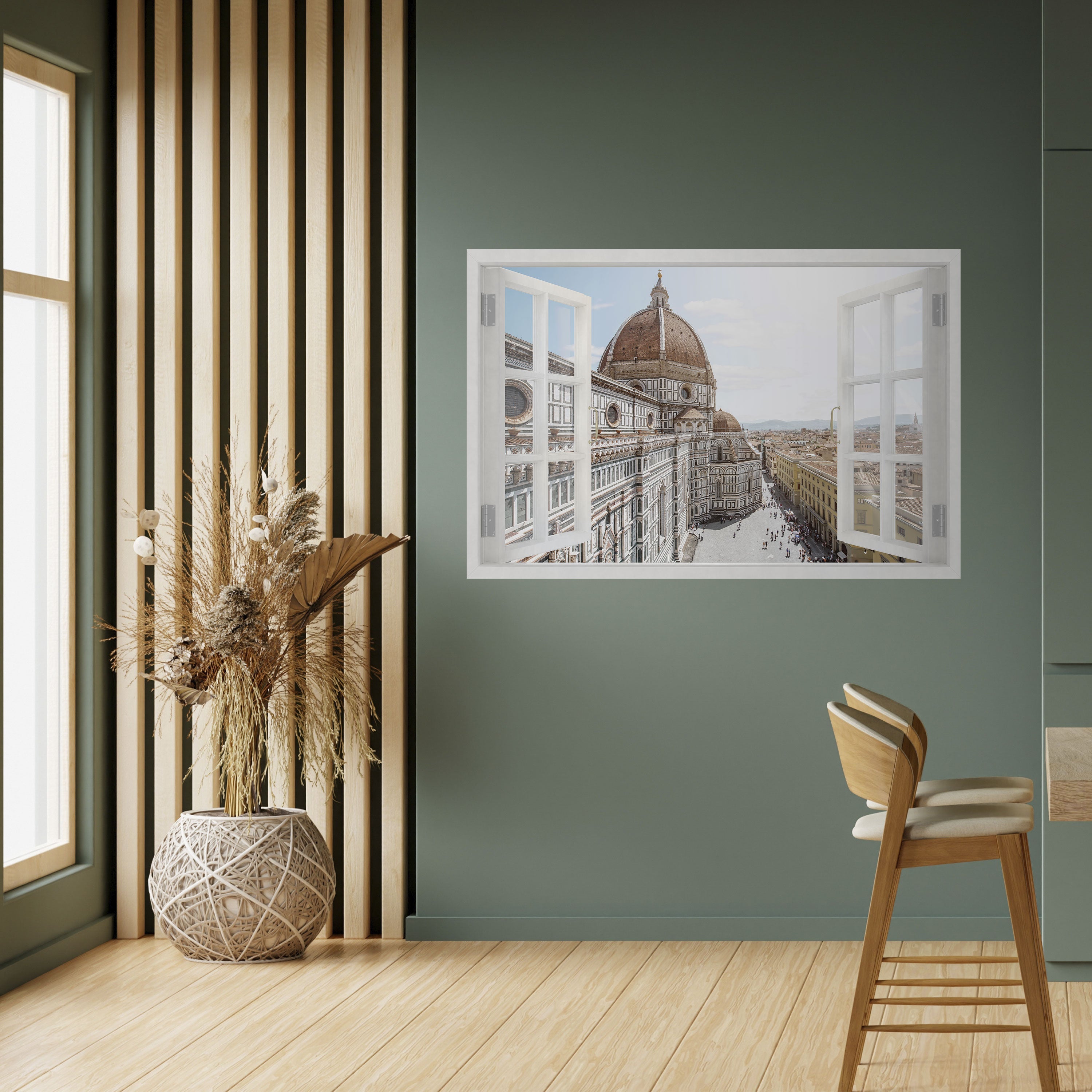 OPEN WINDOW VISTA Peel and Stick Horizontal Poster