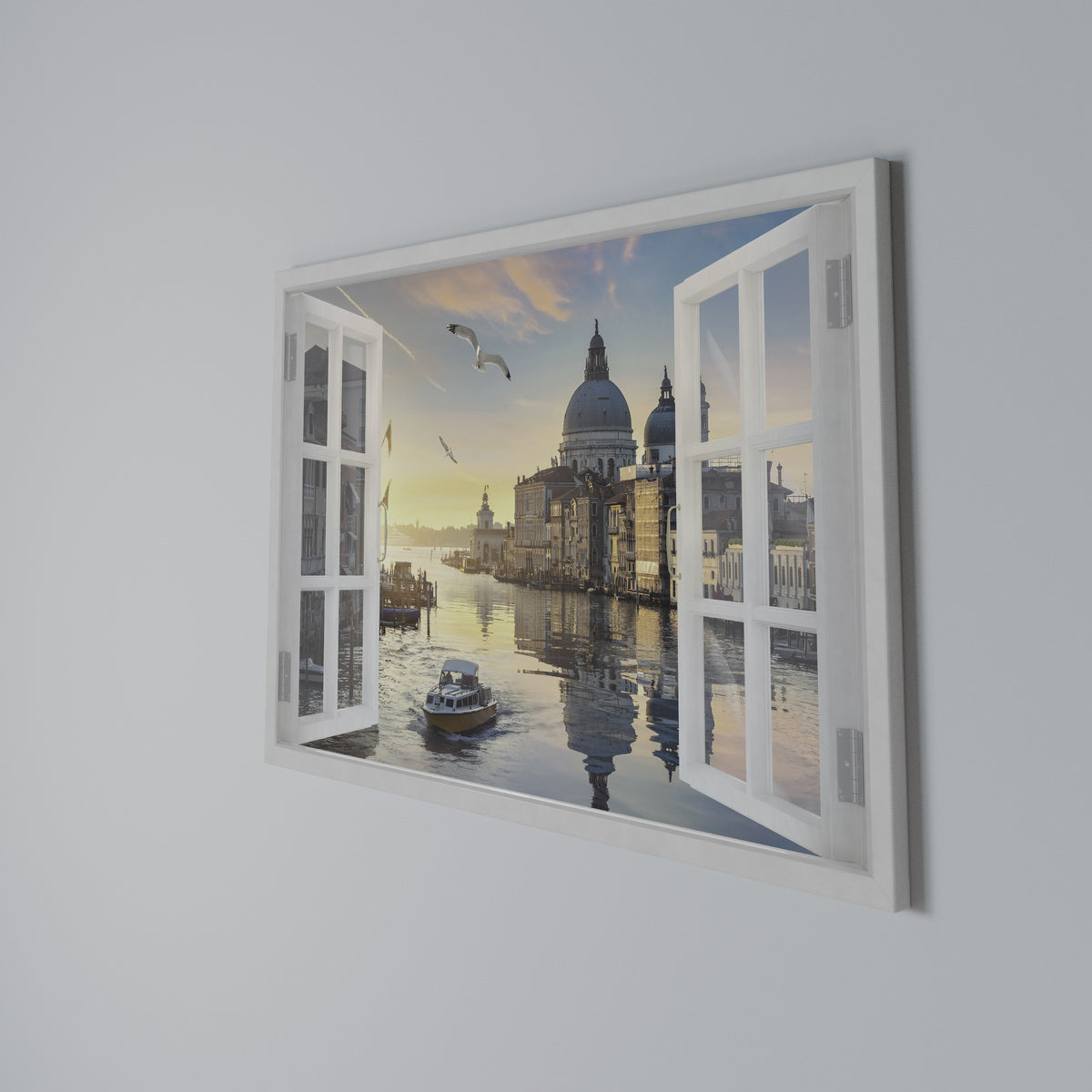 WINDOW TO VENICE Horizontal Canvas Print