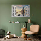 WINDOW TO VENICE Peel and Stick Horizontal Poster