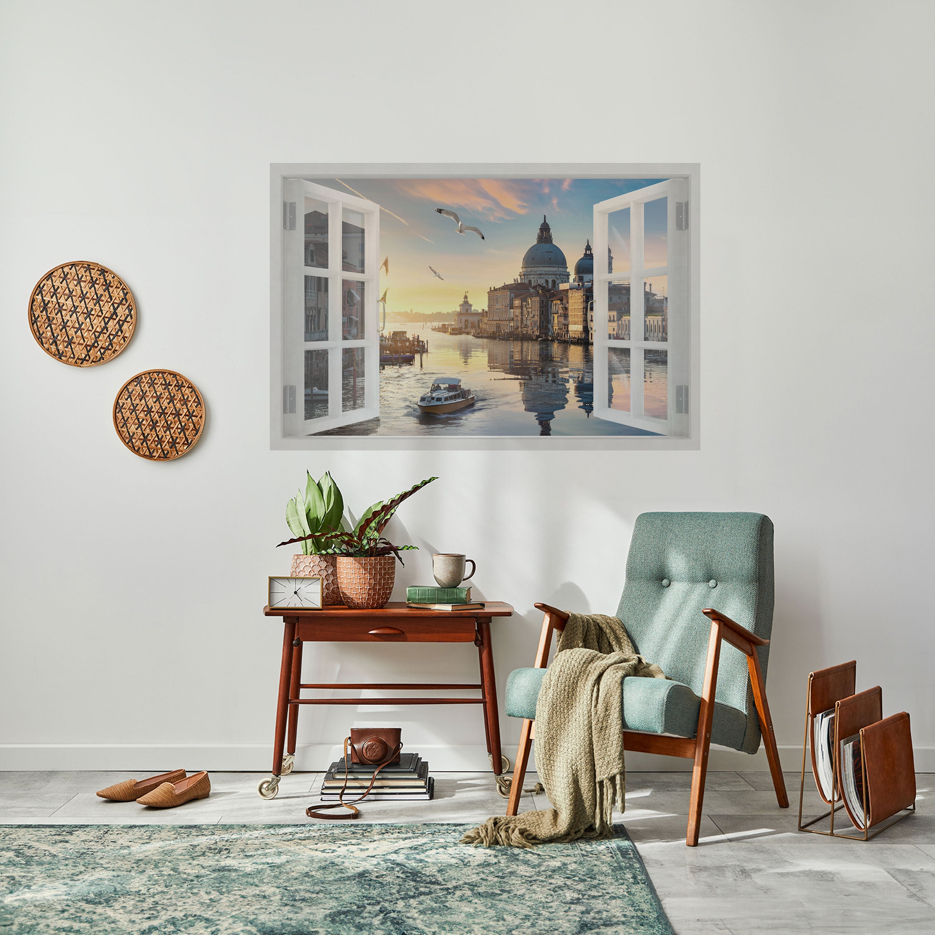 WINDOW TO VENICE Peel and Stick Horizontal Poster