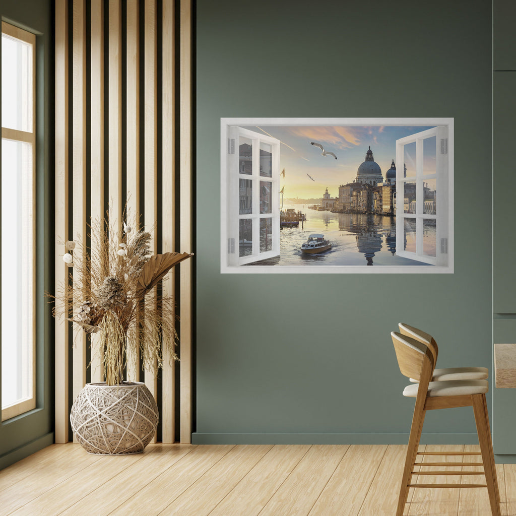 WINDOW TO VENICE Peel and Stick Horizontal Poster