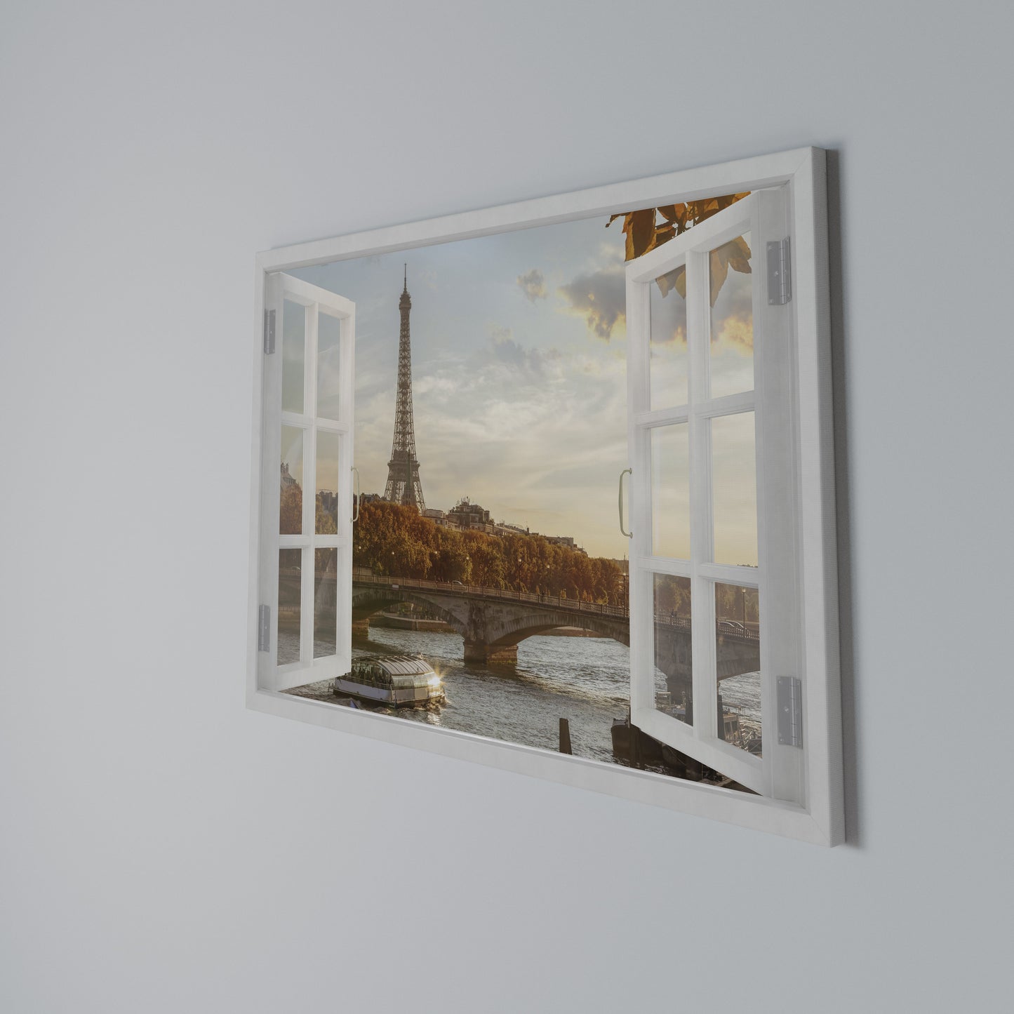 EIFFEL WINDOW WHISPERS Horizontal Canvas Print