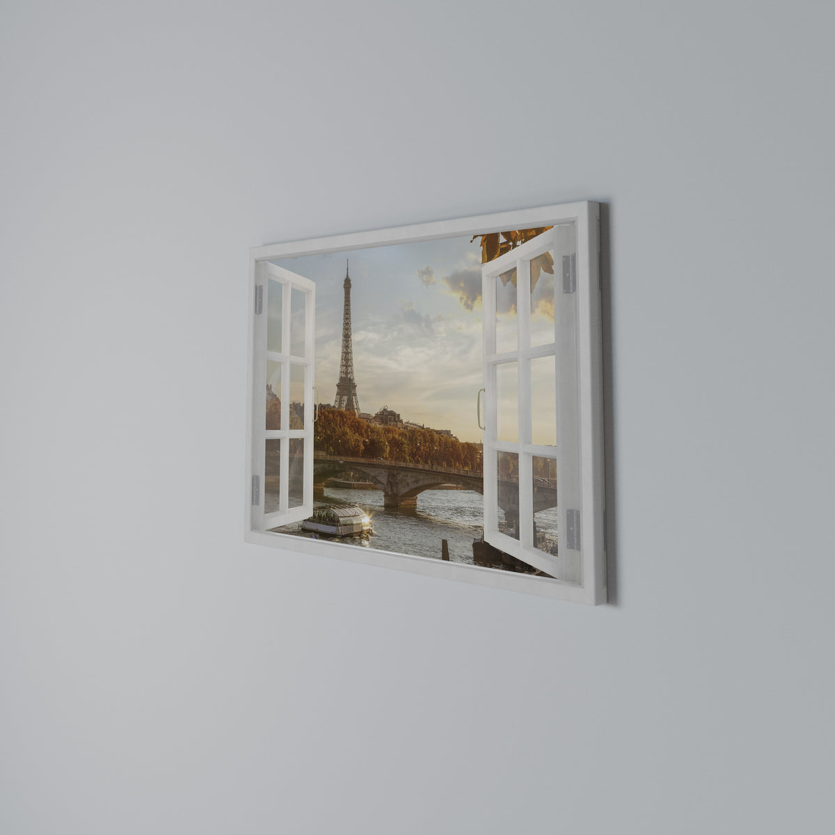 EIFFEL WINDOW WHISPERS Horizontal Canvas Print