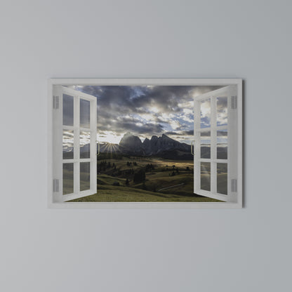 MOUNTAIN VIEWPORT Horizontal Canvas Print