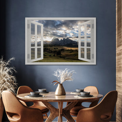 MOUNTAIN VIEWPORT Horizontal Canvas Print