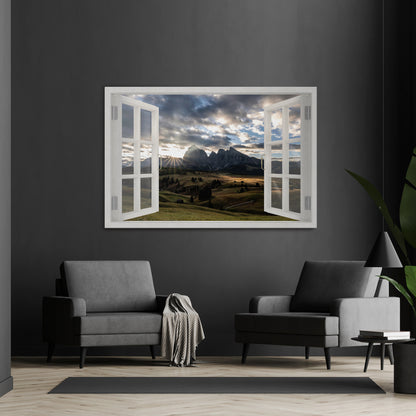 MOUNTAIN VIEWPORT Horizontal Canvas Print