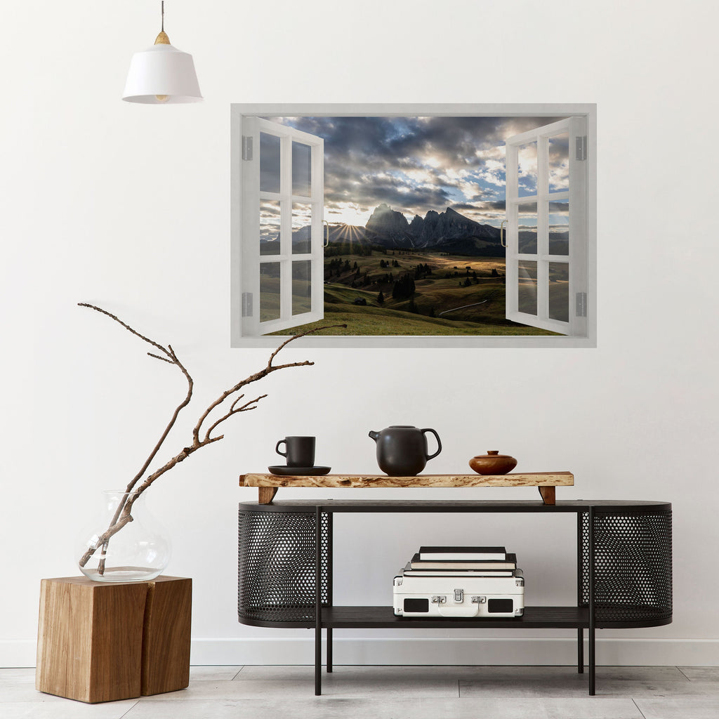 MOUNTAIN VIEWPORT Peel and Stick Horizontal Poster