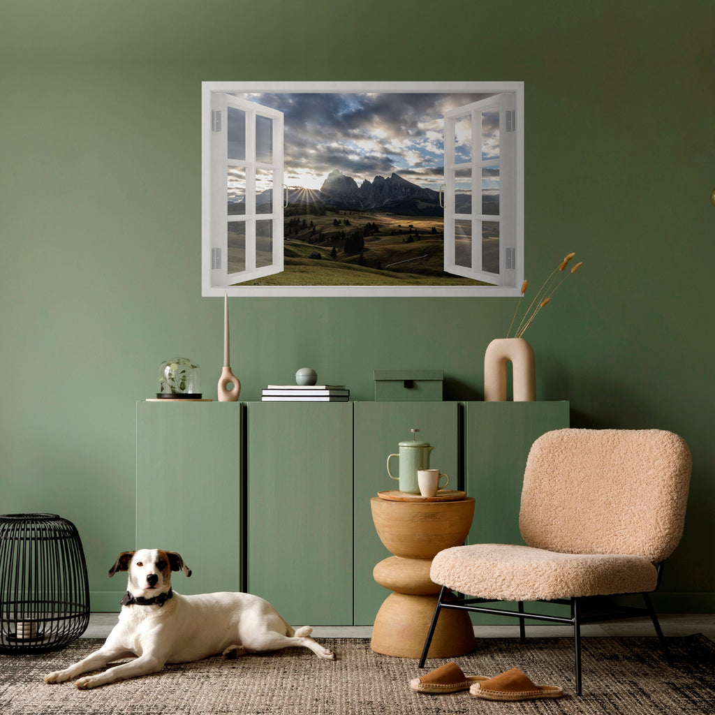 MOUNTAIN VIEWPORT Peel and Stick Horizontal Poster