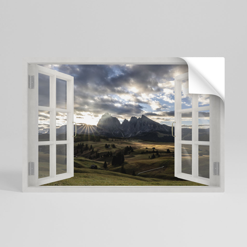 MOUNTAIN VIEWPORT Peel and Stick Horizontal Poster