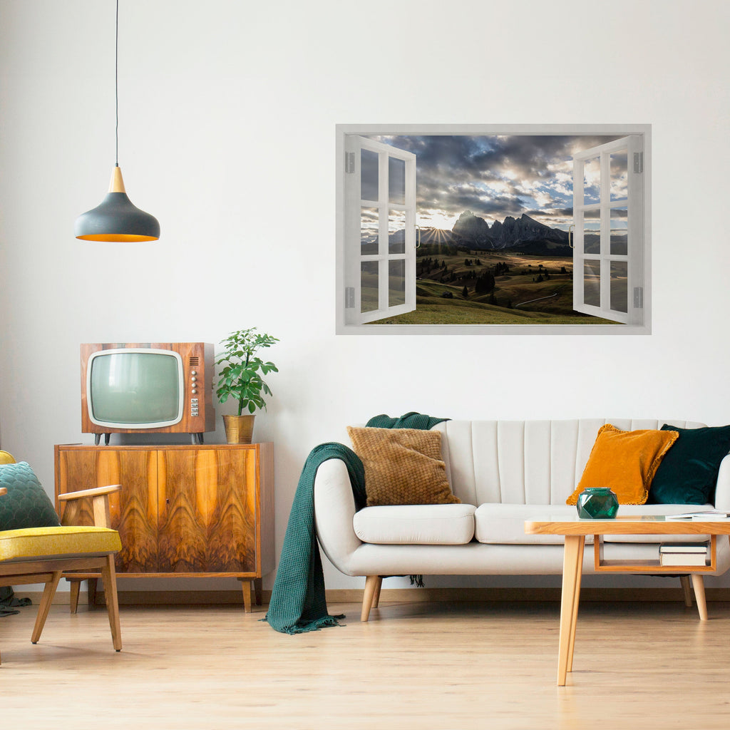 MOUNTAIN VIEWPORT Peel and Stick Horizontal Poster