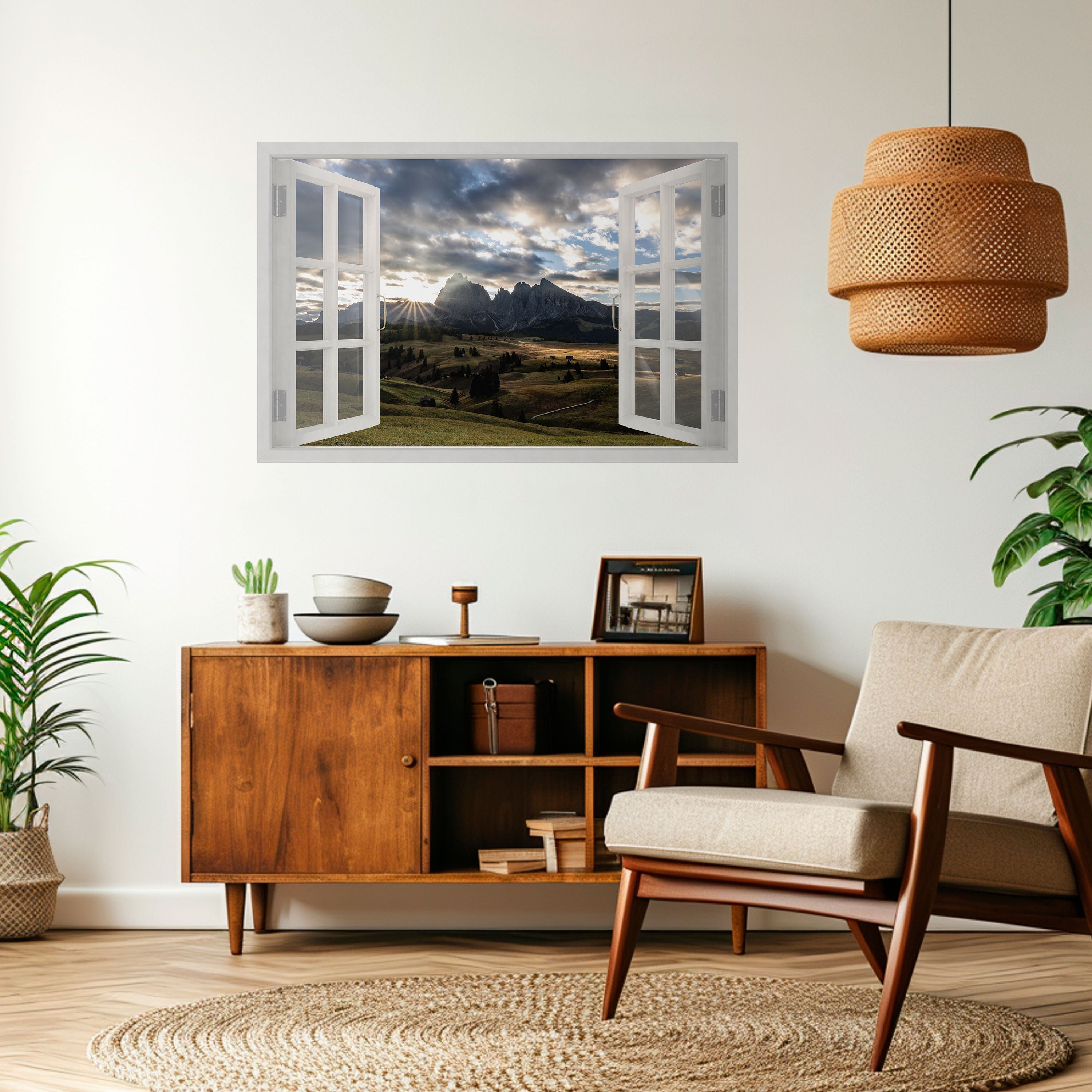 MOUNTAIN VIEWPORT Peel and Stick Horizontal Poster