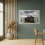 MOUNTAIN VIEWPORT Peel and Stick Horizontal Poster