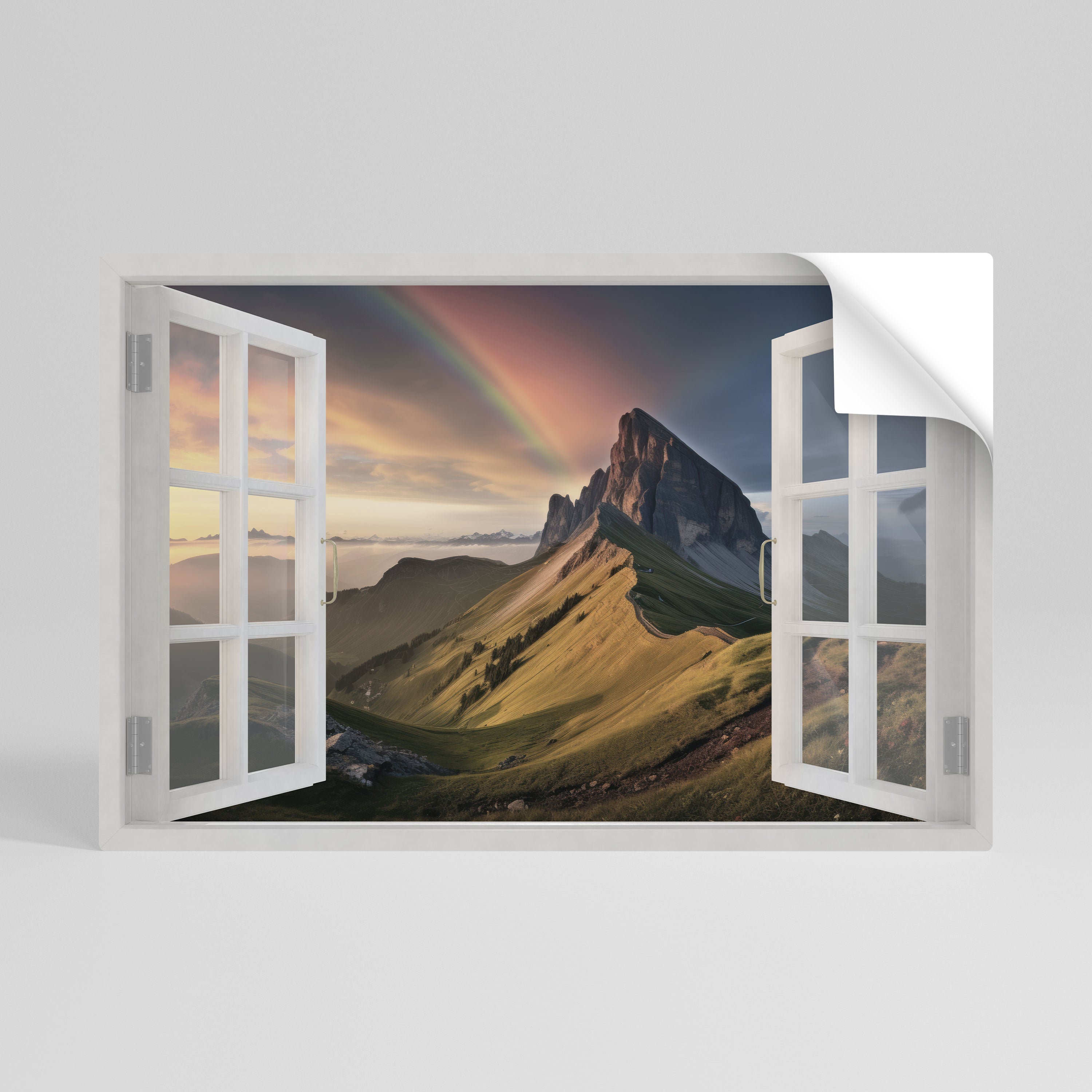 RAINBOW ESCAPE Póster Autocolante Horizontal