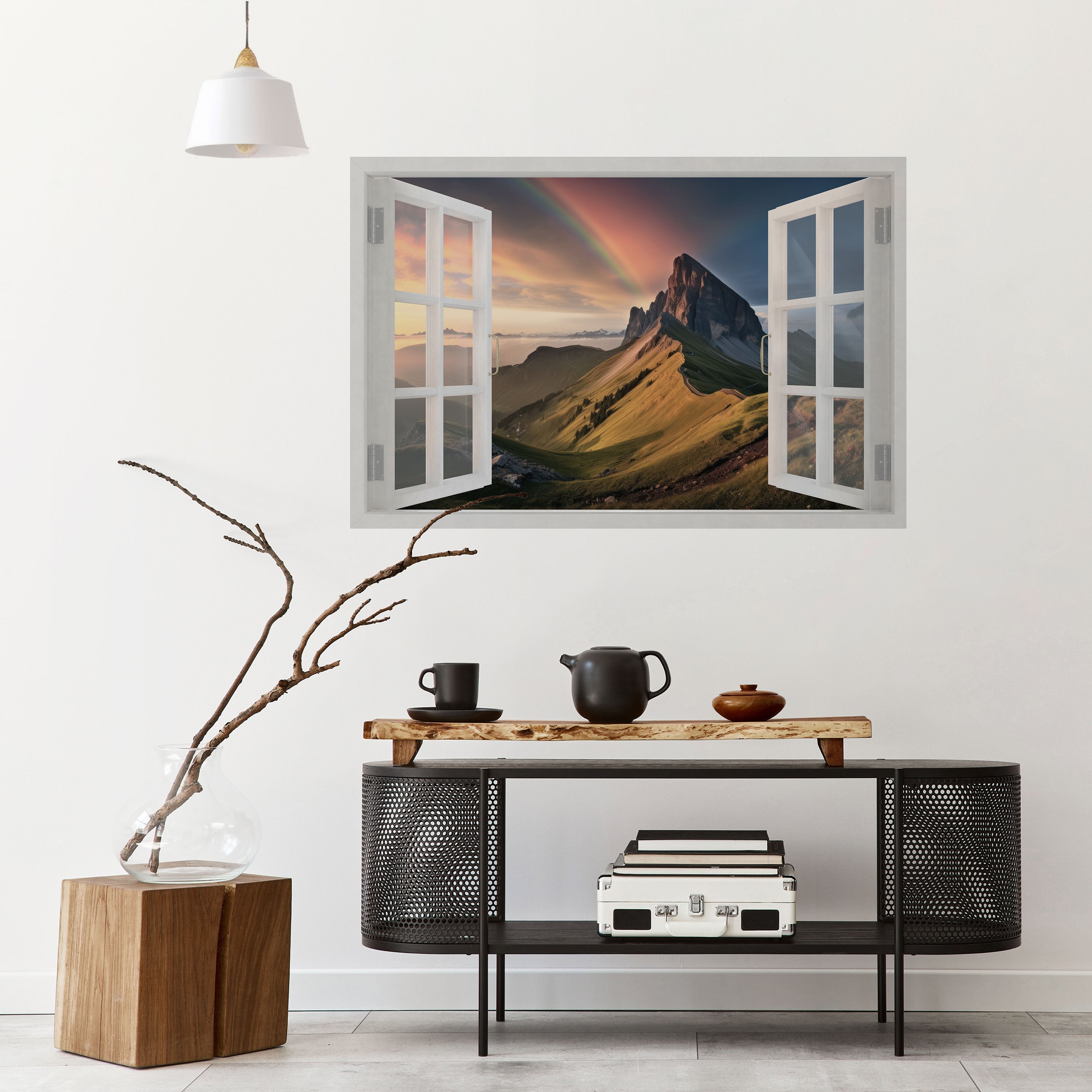 RAINBOW ESCAPE Peel and Stick Horizontal Poster