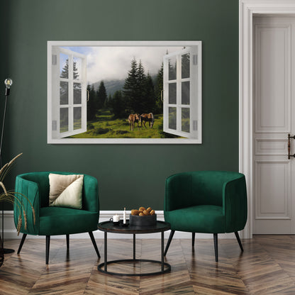WINDOWS TO WANDER Horizontal Canvas Print