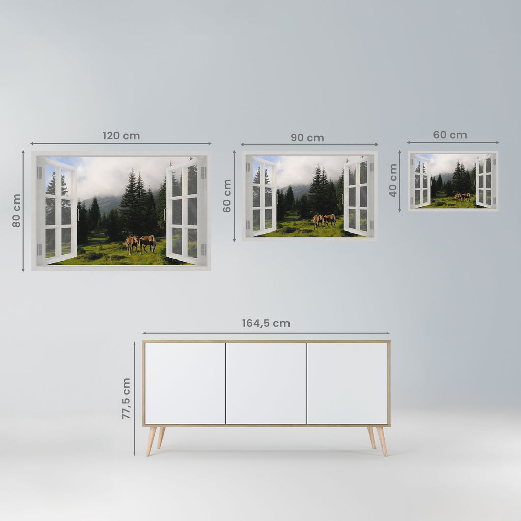 WINDOWS TO WANDER Peel and Stick Horizontal Poster