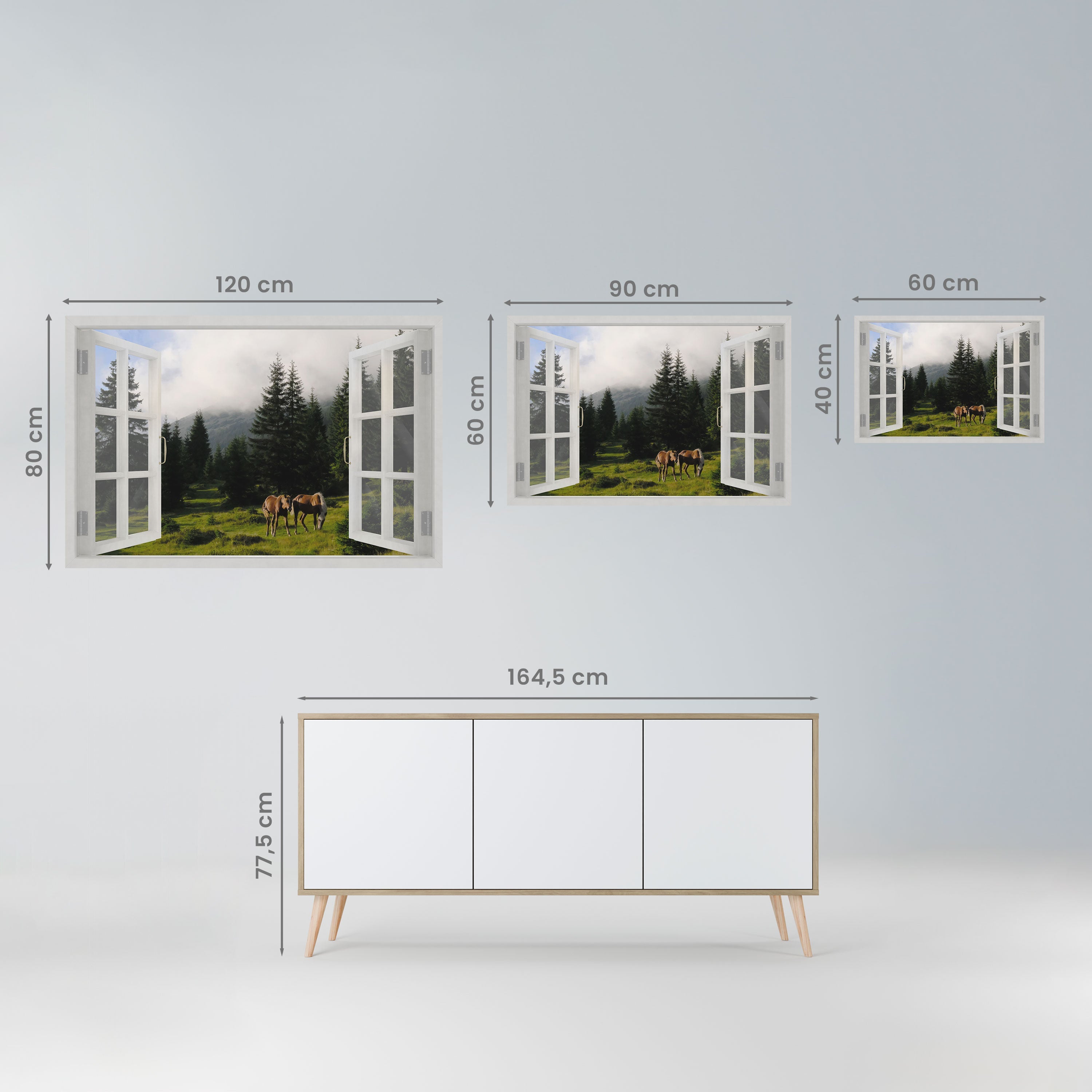 WINDOWS TO WANDER Peel and Stick Horizontal Poster