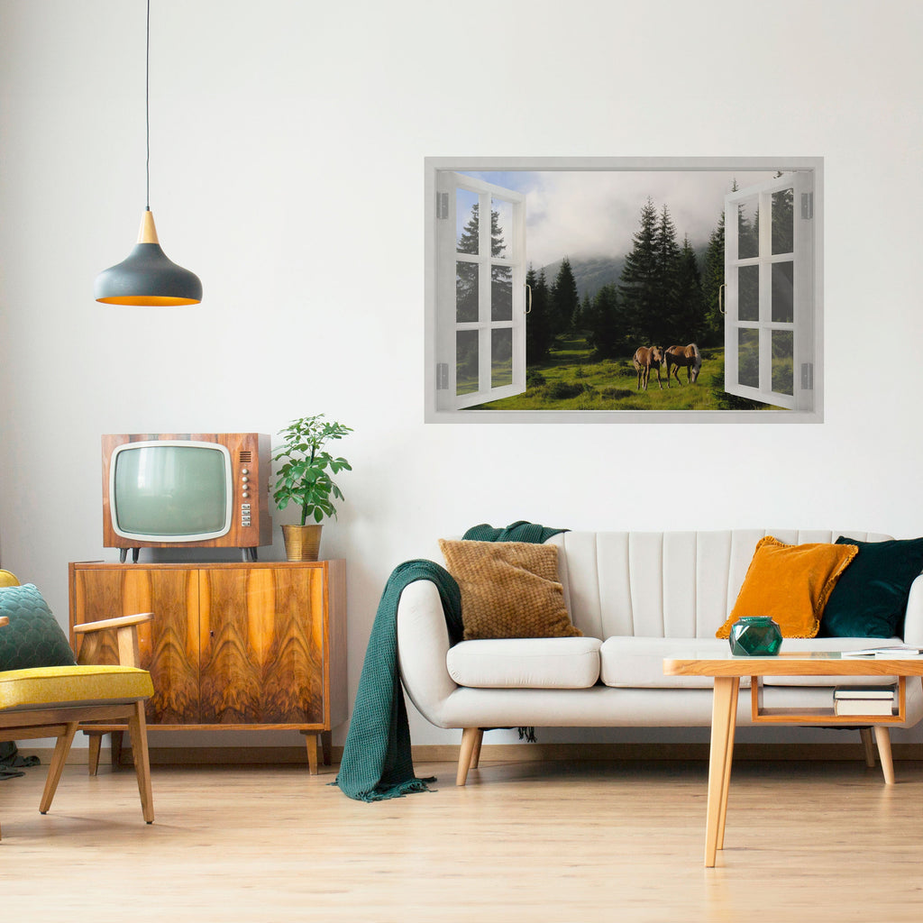 WINDOWS TO WANDER Peel and Stick Horizontal Poster