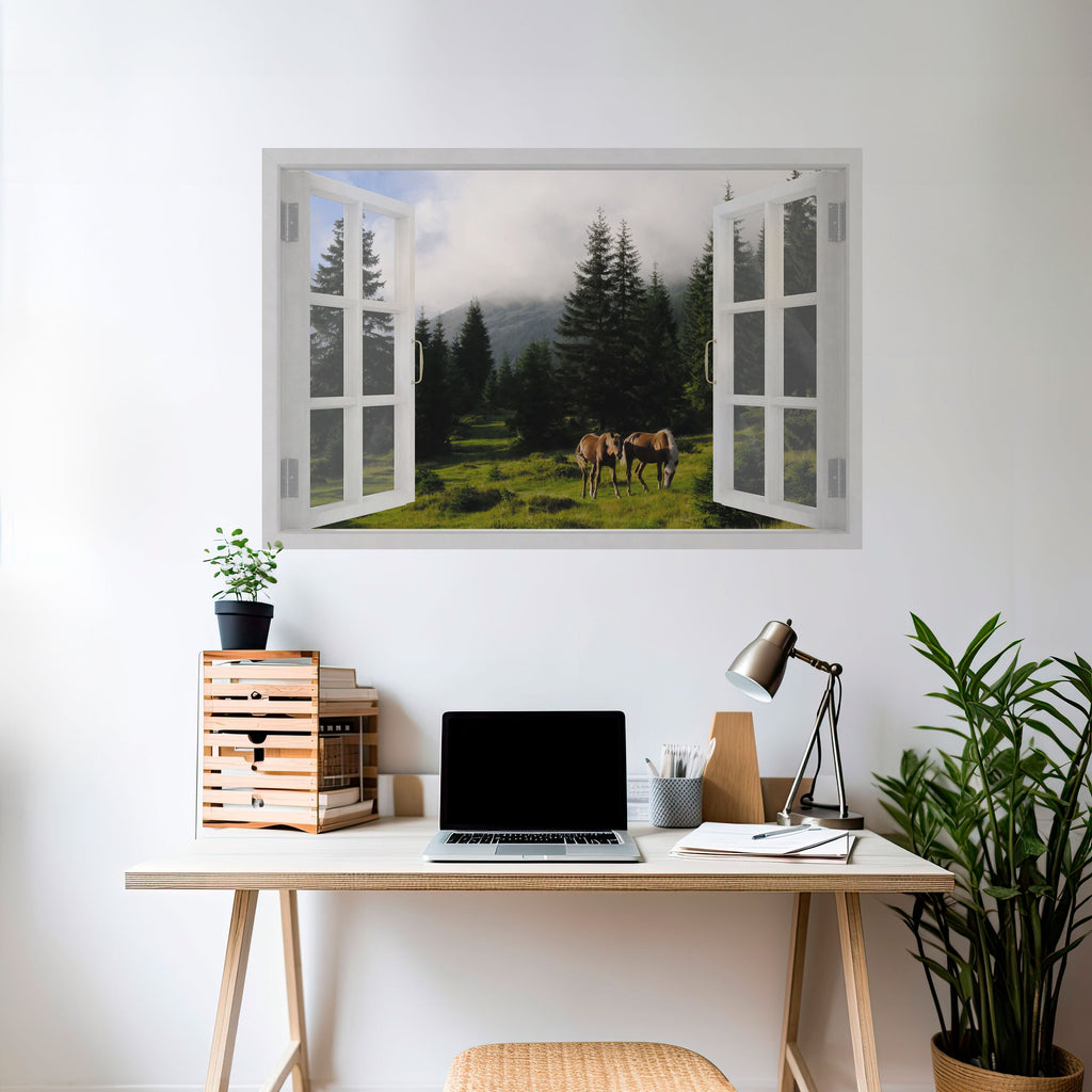 WINDOWS TO WANDER Peel and Stick Horizontal Poster