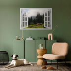 WINDOWS TO WANDER Peel and Stick Horizontal Poster