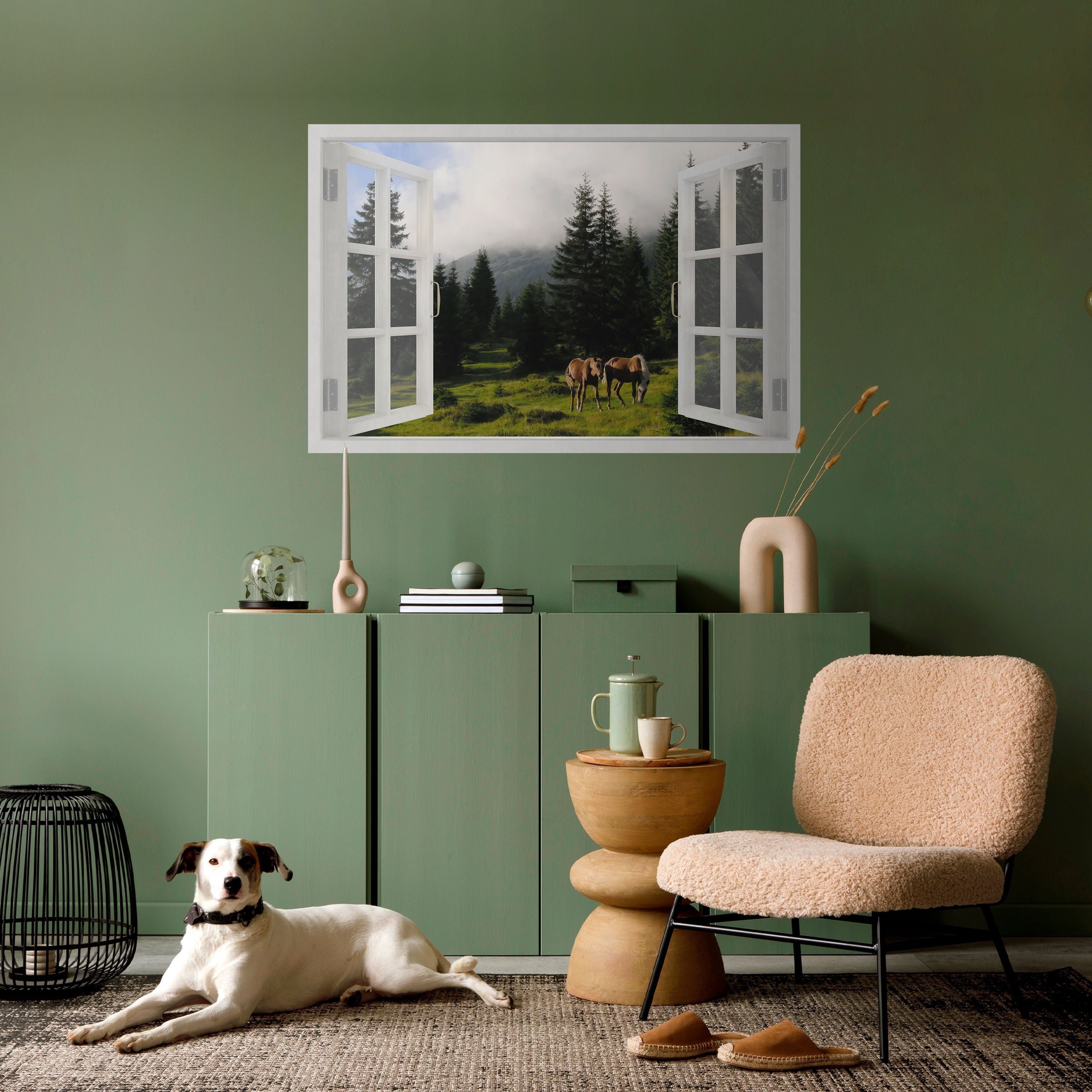 WINDOWS TO WANDER Peel and Stick Horizontal Poster