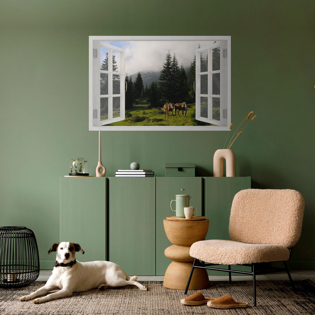 WINDOWS TO WANDER Peel and Stick Horizontal Poster