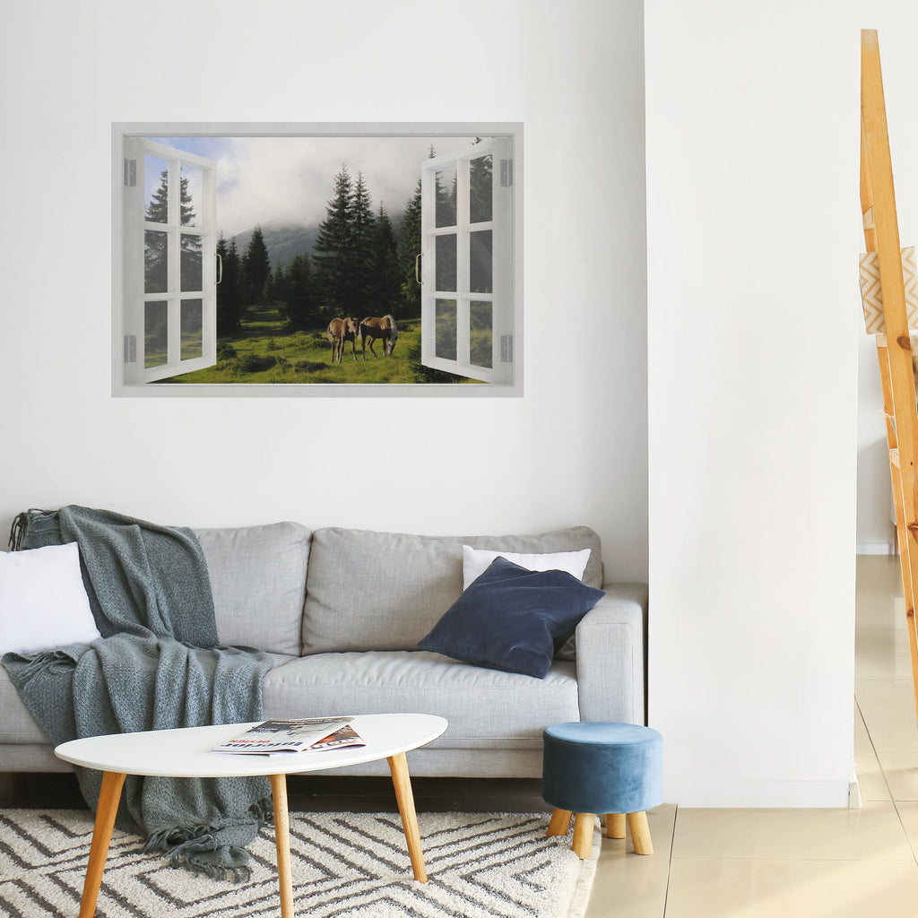 WINDOWS TO WANDER Peel and Stick Horizontal Poster