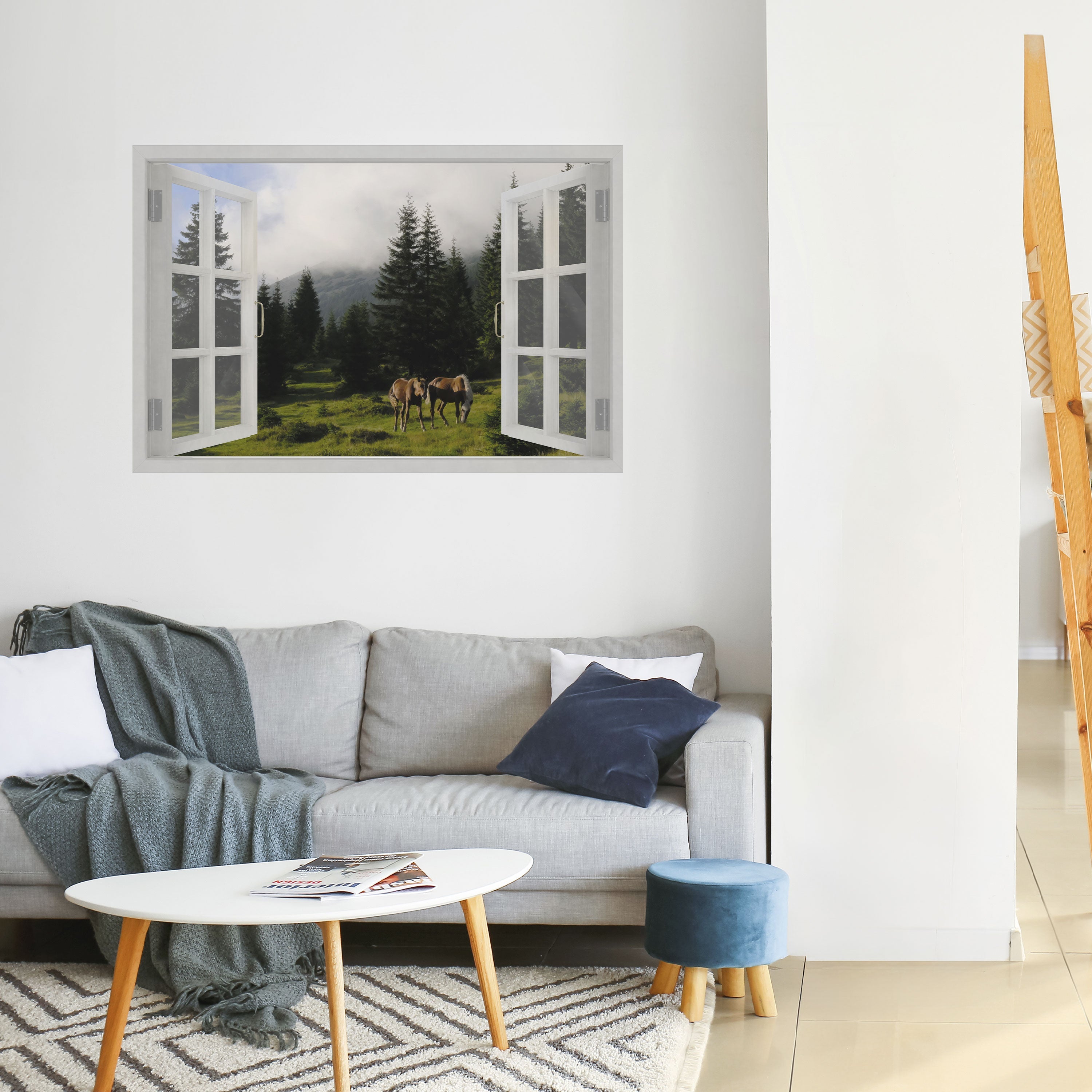 WINDOWS TO WANDER Peel and Stick Horizontal Poster