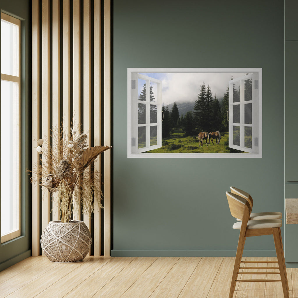 WINDOWS TO WANDER Peel and Stick Horizontal Poster