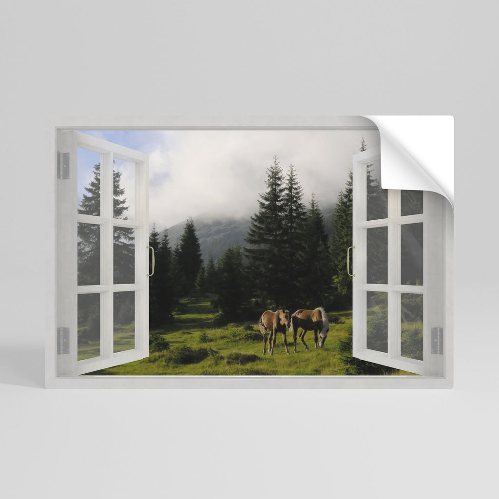 WINDOWS TO WANDER Peel and Stick Horizontal Poster