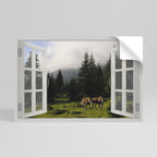 WINDOWS TO WANDER Peel and Stick Horizontal Poster