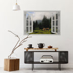 WINDOWS TO WANDER Peel and Stick Horizontal Poster