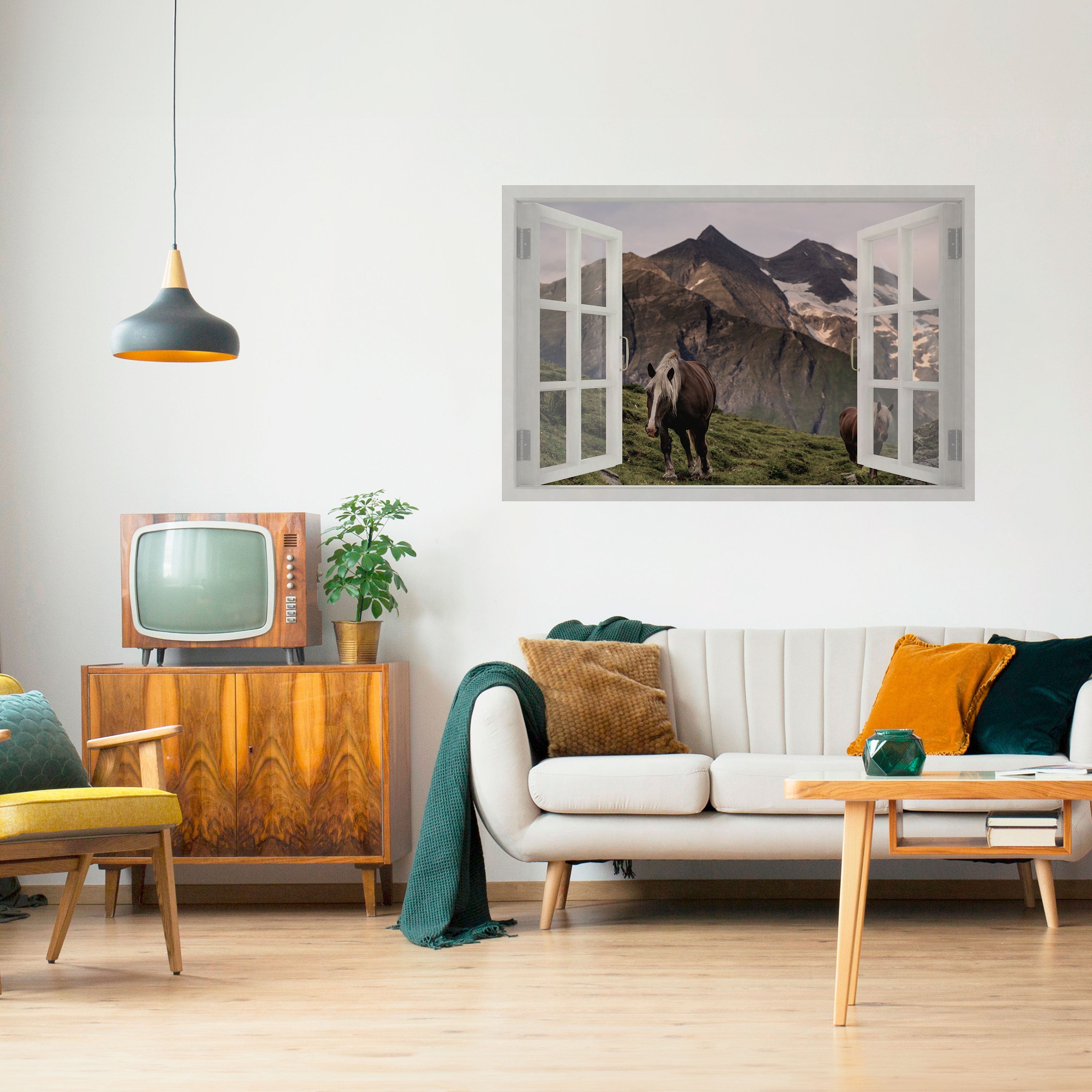 NATURAL FRAME INSPIRATION Peel and Stick Horizontal Poster