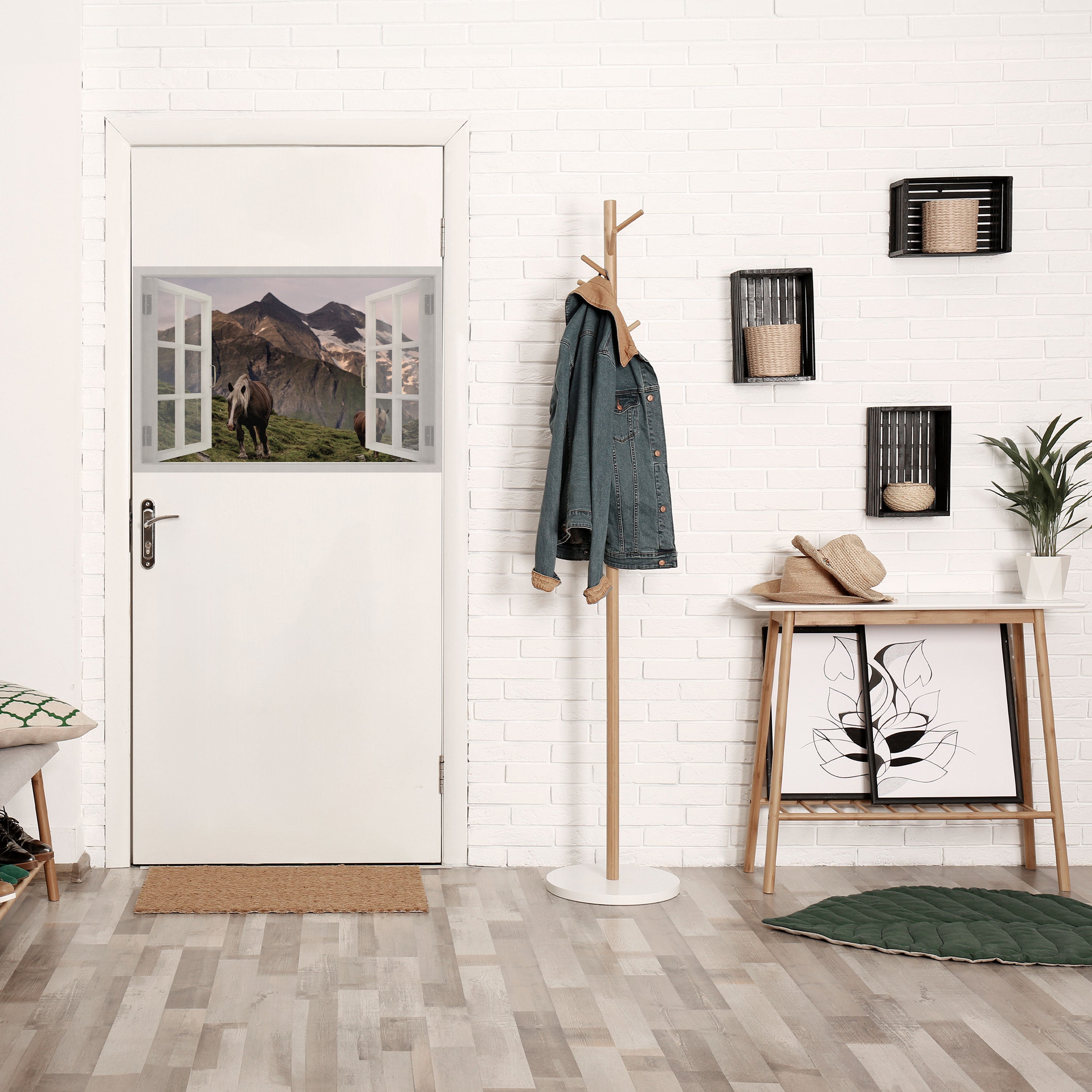 NATURAL FRAME INSPIRATION Peel and Stick Horizontal Poster