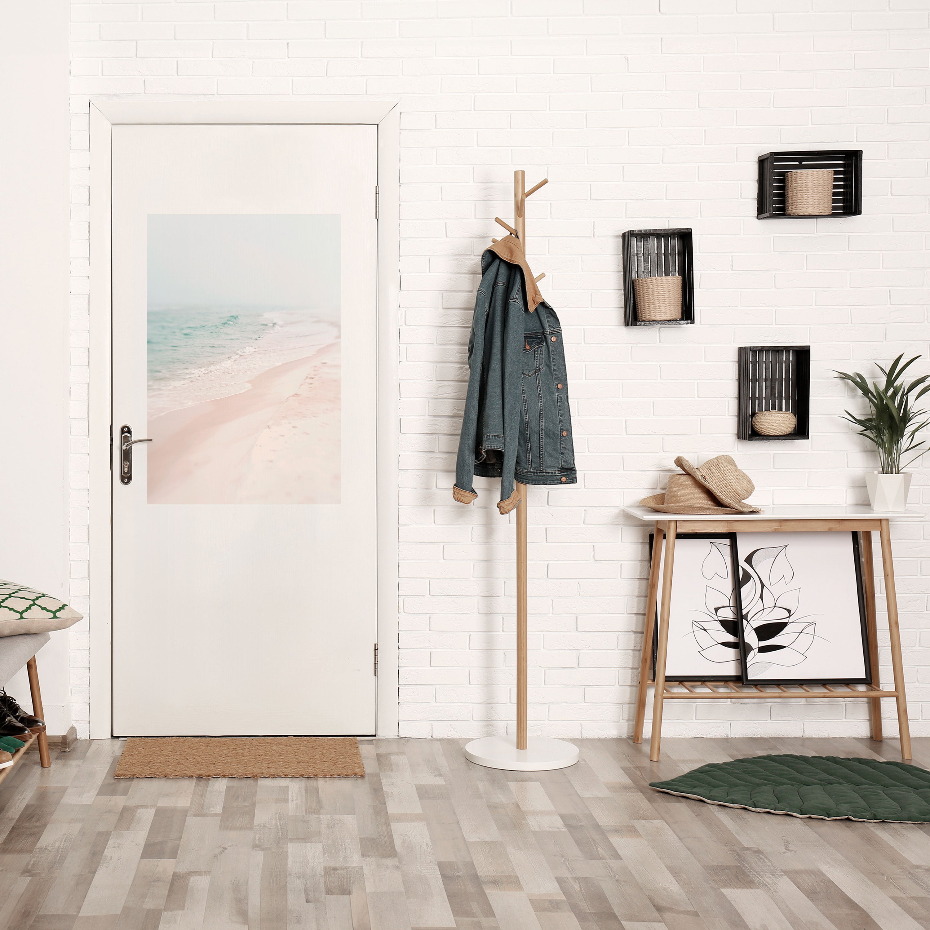 MISTY SHORELINE BLISS Poster Vertical Autocolante